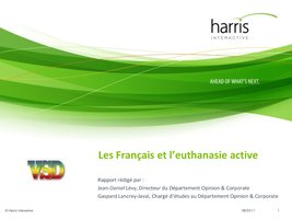 Les Français et l'euthanasie active -  Sondage Harris Interactive pour VSD
