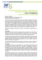 Débat Public organisé par la CRSA Poitou-Charentes le 11 octobre 2012 : Parcours de Vie de l'usager - Discours de Monsieur François-Emmanuel BLANC