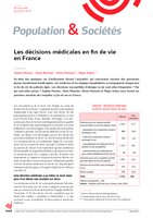 INED - Population & Sociétés - Les décisions médicales en fin de vie en France - N° 494 - Novembre 2012
