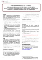 Diplôme Universitaire Infirmier Référent d'EHPAD et de SSIAD : DU IRES - Université Paris Descartes - Plaquette de présentation