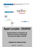 Appel à projets EXAPAD - Dossier de consultation