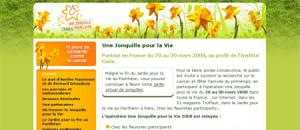 Une Jonquille pour la Vie 2008 : Plus de 150 000 euros collectés