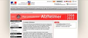 Guide maisons de retraite seniors et personnes agées : Plan Présidentiel Alzheimer : le site
