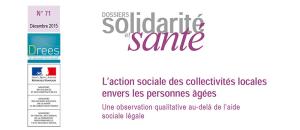 Aide, maintien et services à domicile : Parution Drees : L'action sociale des collectivités locales envers les personnes âgées.