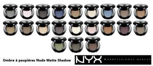 Bien etre et beaute 3eme age et personnes agees : Habillez vos yeux de velours avec les nouvelles ombres Nude Matte Shadow de NYX Cosmetics