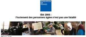 La Fondation de France se mobilise pour combattre l'isolement des personnes âgées