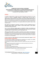 Contribution d’APF France handicap sur “l’ambition d’une politique autonomie pour garantir le libre choix et la pleine participation sociale”.