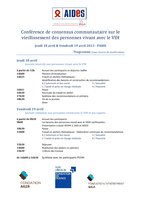 Conférence de consensus communautaire sur le vieillissement des personnes vivant avec le VIH - 18&19 avril 2013 - Paris