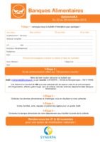 Challenge Synerpa - JeFaismaBA - Collecte 2015 Banques Alimentaires - 23-29 novembre 2015 - Bulletin d'inscription
