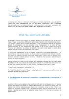 « Fin de vie, assistance à mourir » - Texte adopté par le CNOM - 8 février 2013