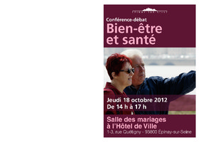 Semaine Bleue 2012 à Epinay-sur-Seine - Conférence-débat Bien-être et santé - 18 octobre 2012 - Programme