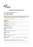 Ateliers PRIF 2015 - Formulaire de candidature