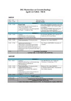 ISG Masterclass on Gerontechnology - 1-3 avril 2014 - CNR Santé - Nice
