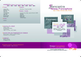1ère Rencontre du Réseau Francophone des Villes Amies des Aînés - Dijon - 1er juillet 2013 - Programme