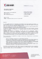 Courrier de réponse du CG du Bas-Rhin à l'Association AiderNosParents en date du 18 septembre 2014