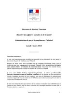 Pacte de confiance - Remise du Rapport Couty - Discours de Marisol Touraine - 4 mars 2013