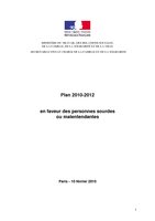 Plan 2010-2012 en faveur des personnes sourdes ou malentendantes