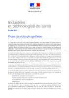 Rapport - Industries et technologies de santé - CSIS-CSF - 5 juillet 2013 - Note de synthèse