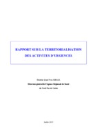 Rapport sur la territorialisation des activités d'urgences - Dr Jean-Yves GRALL - DG ARS Nord-Pas-de-Calais - juillet 2015