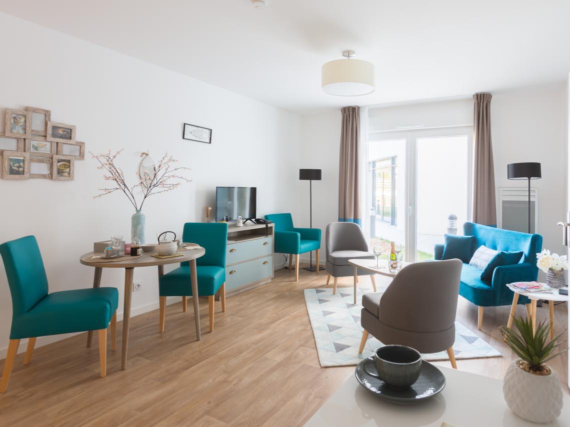 Résidence Senior Les Girandières NANTES : Appartement T2, salon