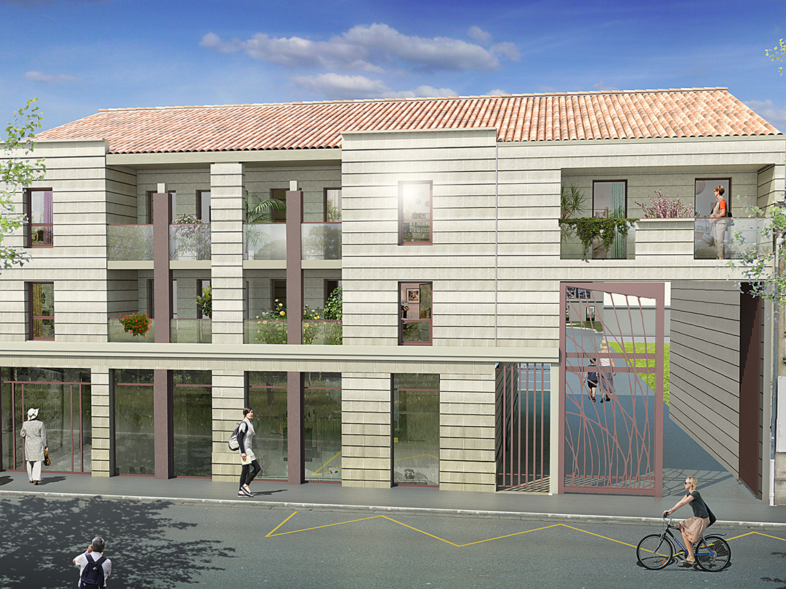 Résidence Espace & Vie Libourne : Entrée résidence services seniors