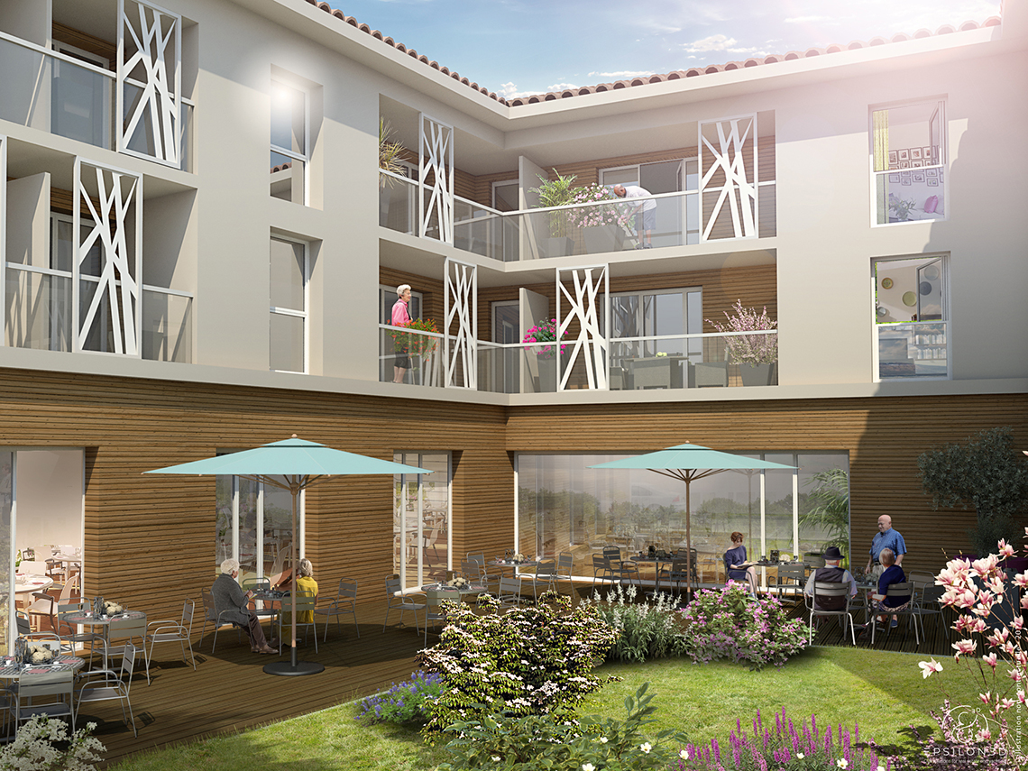 Résidence Espace & Vie Libourne : Terrasse Espace & Vie Libourne