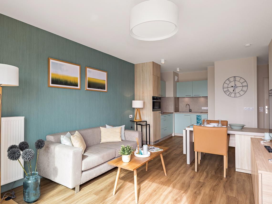 Résidence Services La Calende : Séjour d'un appartement T2
