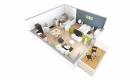 Vignette  : Vue d'un appartement type T2