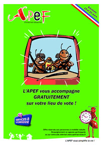 L'APEF et les élections régionales