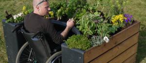 Un jardin pour personne à mobilité réduite