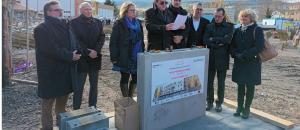 Première pierre de la reconstruction du futur Ehpad de Montbrison