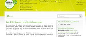 Edition 2010 du Prix CNSA Lieux de vie collectifs & autonomie