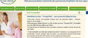 Adhap: Le Pack «Tranquil'Eté »