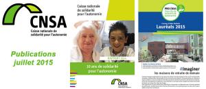 La CNSA publie deux documents en juillet 2015