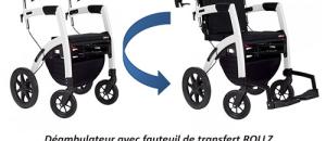 Autonomie des personnes : le nouveau déambulateur avec fauteuil de transfert Rollz