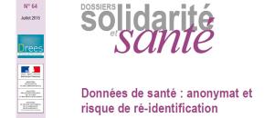 Parution d'un numéro dans la Collection Dossiers Solidarité et Santé de la Drees sur les données de santé