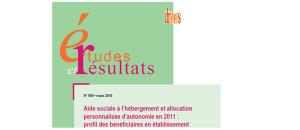 Guide maisons de retraite seniors et personnes agées : Aide sociale et APA : la DREES publie dans la collection  Études et Résultats, son n° 909, mars 2015