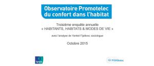 L'Observatoire Promotelec présente les résultats de l'enquête annuelle "Les Français et la domotique"