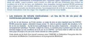 Guide maisons de retraite seniors et personnes agées : Enquête "Fin de vie en EHPAD" menée par l'ONFV : les 1ers résultats sont disponibles