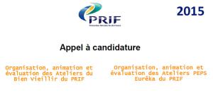 Le PRIF lance deux appels à projets en ce début d'année 2015