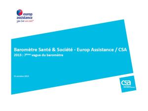 alt="Sondage CSA - Europ Assistance - 7ème baromètre Santé & Société"