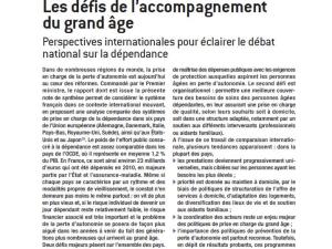  alt="Les défis de l'accompagnement du grand âge. Perspectives internationales pour éclairer le débat national sur la dépendance"