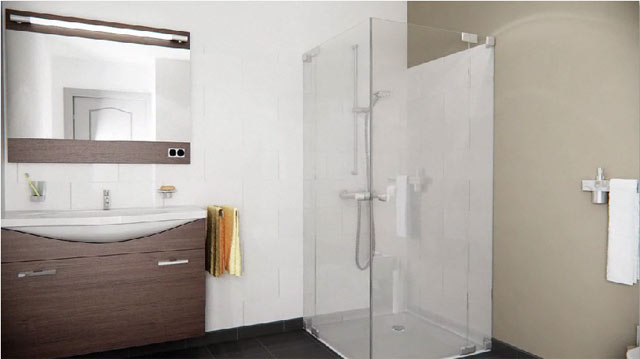 Résidence Les Allées de Pourtales : Ces appartements sont équipés de douches à l'italienne.