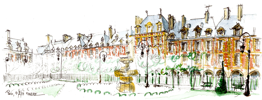 : Exposition croquis urbain Michel André