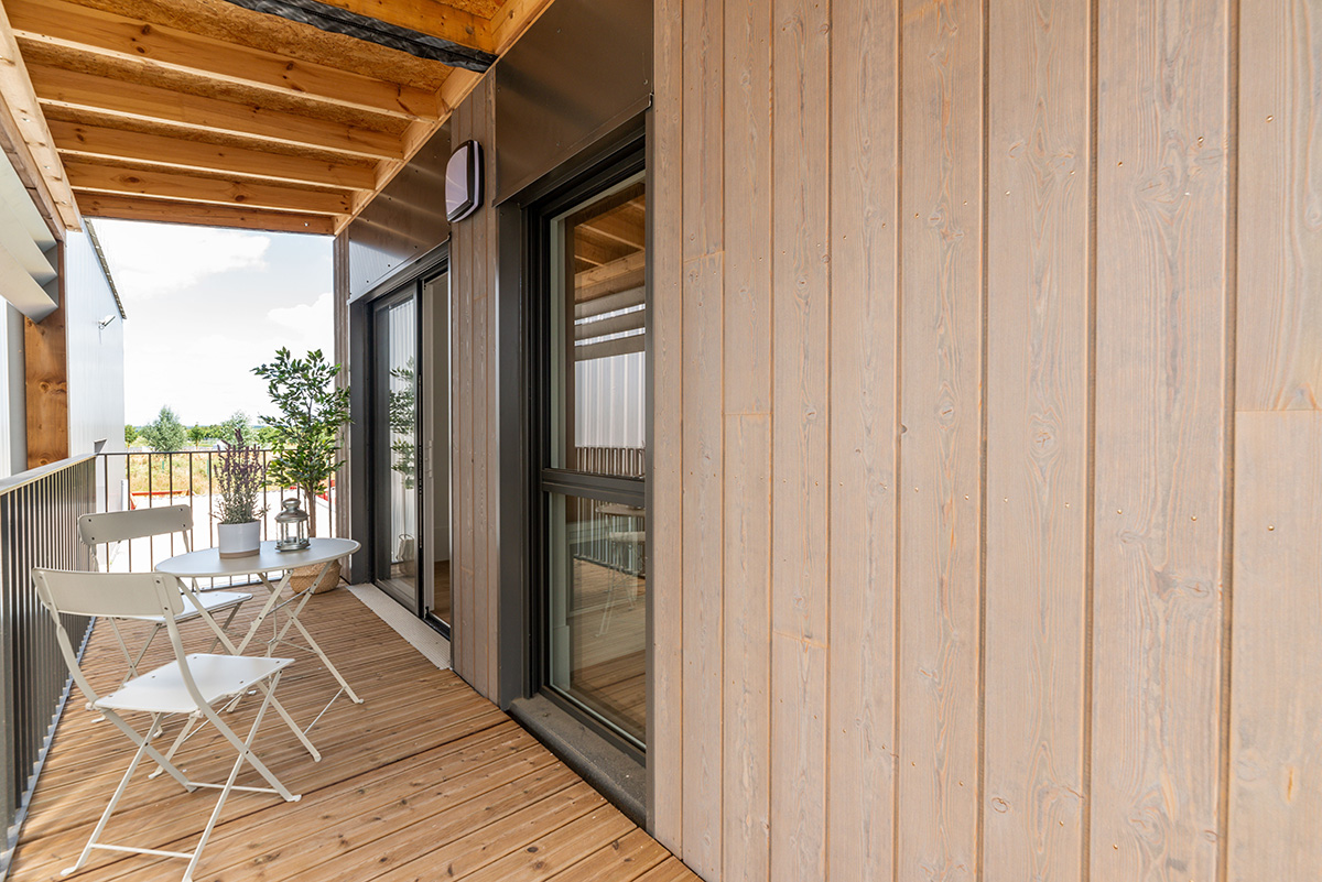 Résidence MOBICAP BOURGES : exemple de terrasse